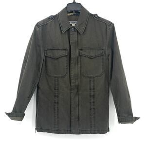 Express Men’s Green Mid-weight Military-Style Field Jacket Size Medium Classic